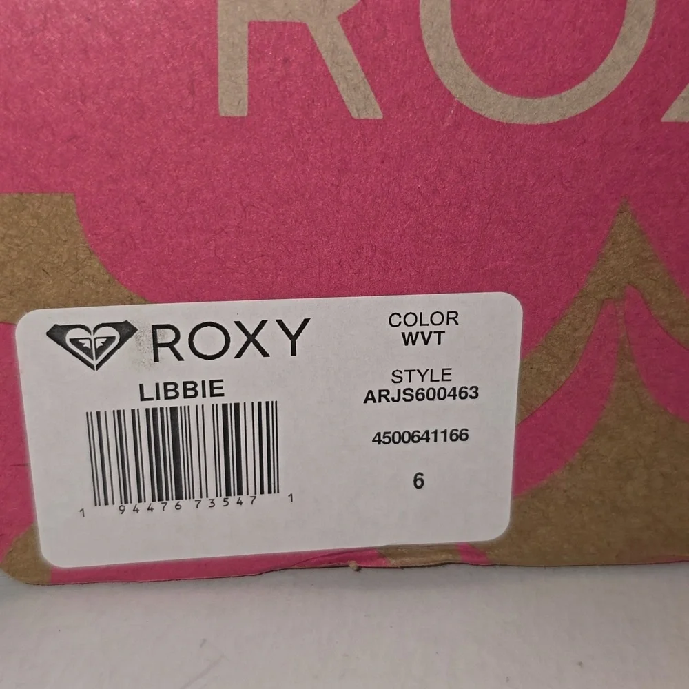 Roxy Libbie Slide On Canvas Floral Print Memory Foam Womens Size 6 NWT